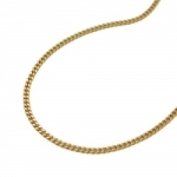 necklace 1mm thin curb chain 9kt gold 38cm