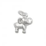 Anhnger 8x9mm kleiner Elefant vollplastisch glnzend Silber 925
