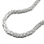 Kette 4x4mm Knigskette vierkant glnzend Silber 925 70cm