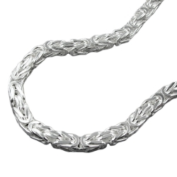 Armband 4x4mm Knigskette vierkant glnzend Silber 925 19cm