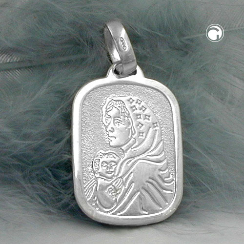 Ciondolo 21x15mm Maria con Gesù bambino argento 925